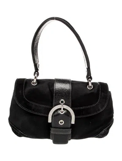 Pre-owned Coach Leather Top Handle Bag In Black