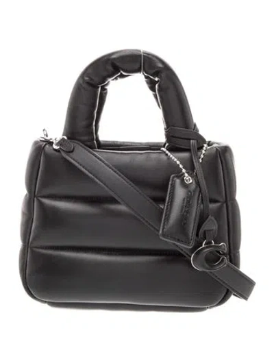 Pre-owned Coach Leather Top Handle Bag In Black