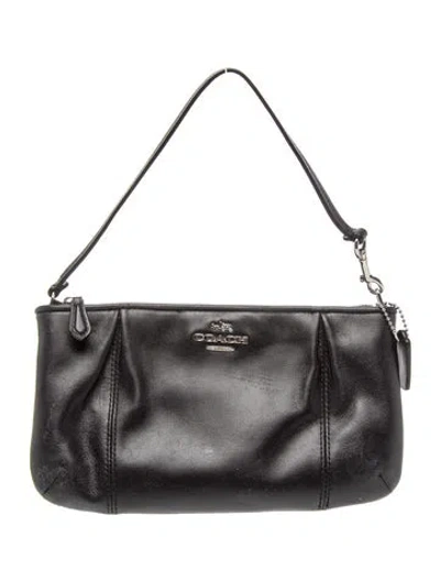 Pre-owned Coach Leather Top Handle Bag In Black