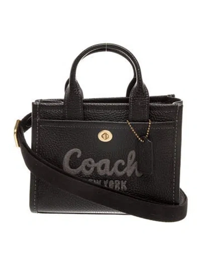 Pre-owned Coach Leather Top Handle Bag In Black