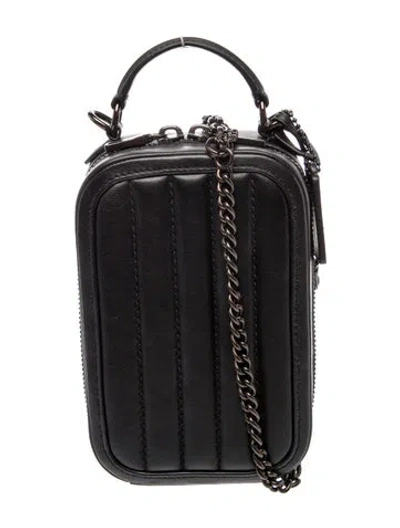 Pre-owned Coach Leather Top Handle Bag In Black