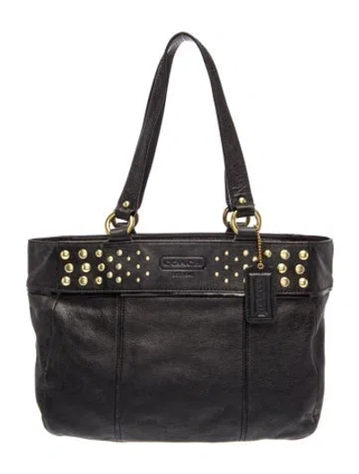 Pre-owned Coach Leather Top Handle Bag In Black