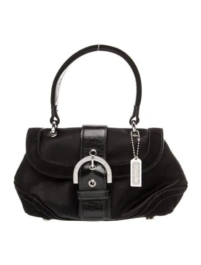 Pre-owned Coach Leather Top Handle Bag In Black