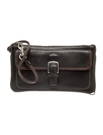 Pre-owned Coach Leather Top Handle Bag In Black