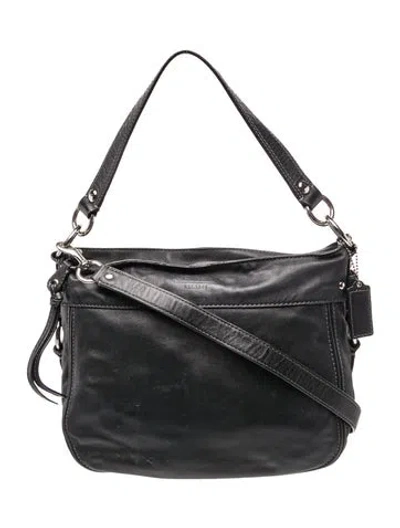 Pre-owned Coach Leather Top Handle Bag In Black