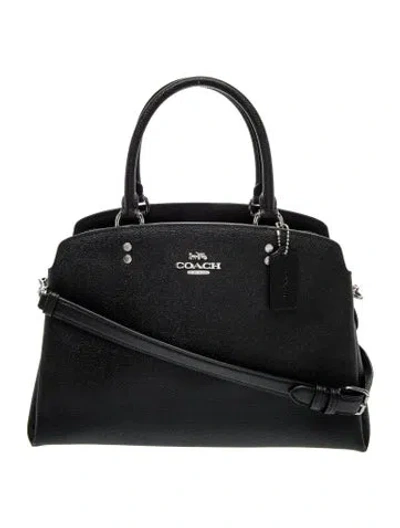 Pre-owned Coach Leather Top Handle Bag In Black