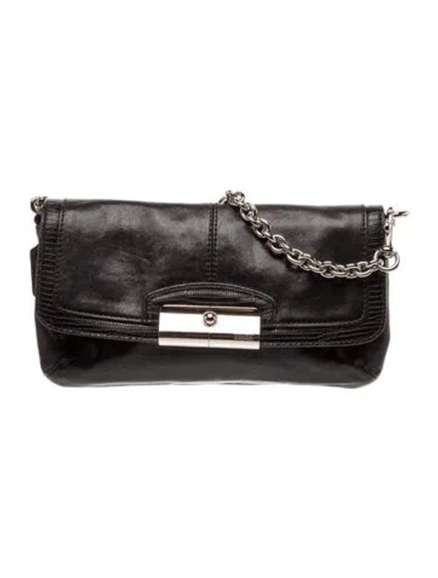 Pre-owned Coach Leather Top Handle Bag In Black