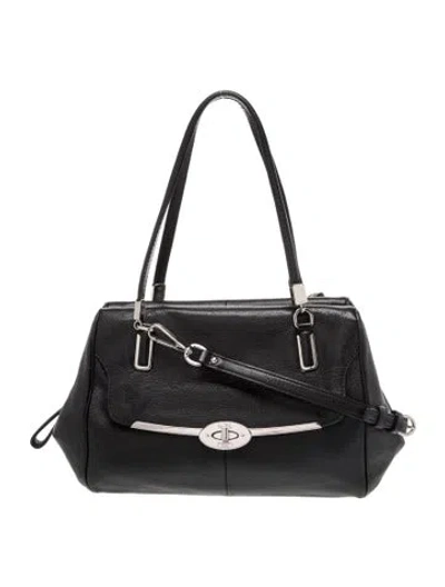 Pre-owned Coach Leather Top Handle Bag In Black