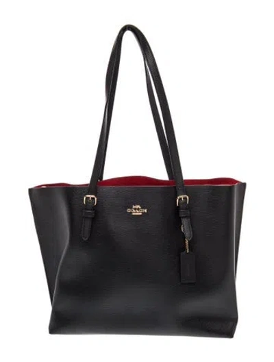 Pre-owned Coach Leather Top Handle Bag In Black