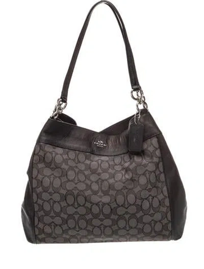 Pre-owned Coach Leather Top Handle Bag In Black
