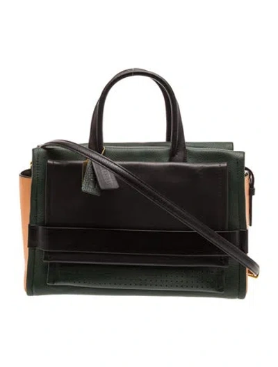 Pre-owned Coach Leather Top Handle Bag In Black