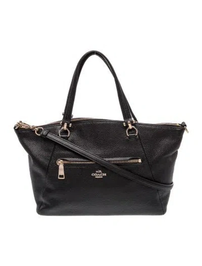 Pre-owned Coach Leather Top Handle Bag In Black