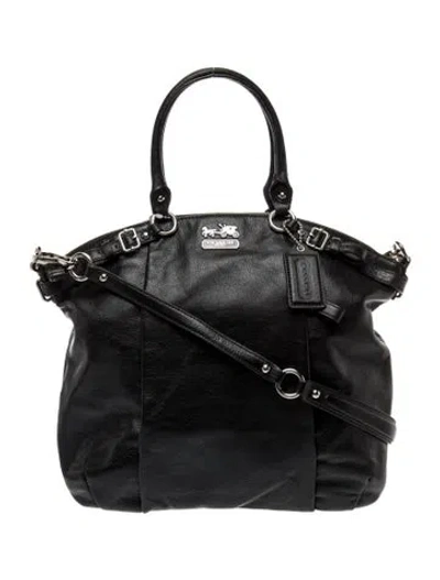 Pre-owned Coach Leather Top Handle Bag In Black
