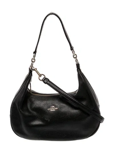 Pre-owned Coach Leather Top Handle Bag In Black