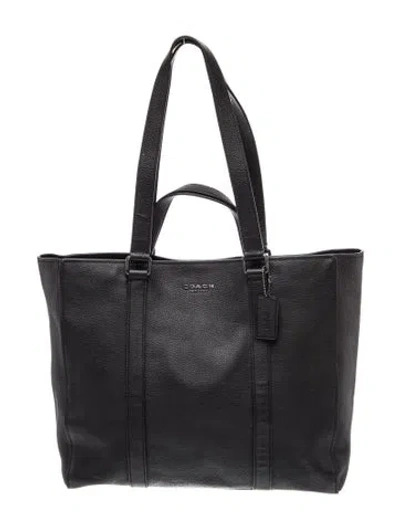 Pre-owned Coach Leather Top Handle Bag In Black