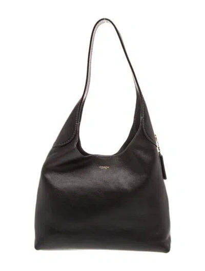 Pre-owned Coach Leather Top Handle Bag In Black