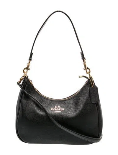 Pre-owned Coach Leather Top Handle Bag In Black