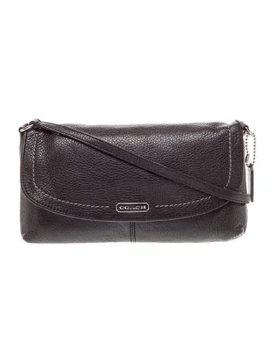 Pre-owned Coach Leather Top Handle Bag In Black
