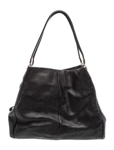 Pre-owned Coach Leather Top Handle Bag In Black