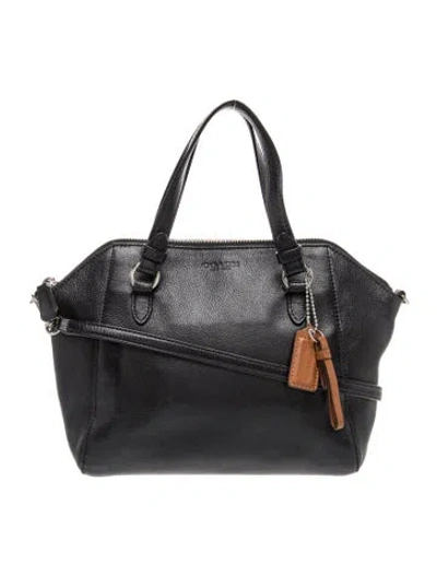 Pre-owned Coach Leather Top Handle Bag In Black