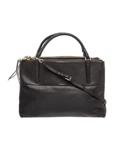 Pre-owned Coach Leather Top Handle Bag In Black