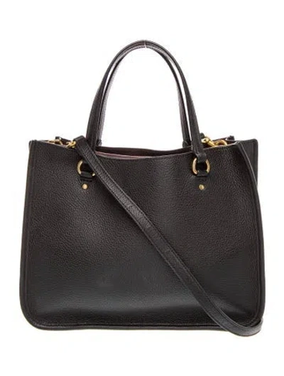 Pre-owned Coach Leather Top Handle Bag In Black
