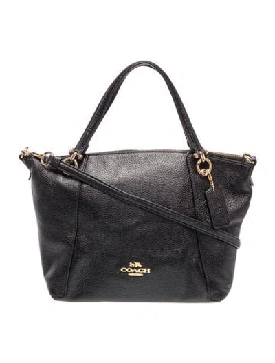 Pre-owned Coach Leather Top Handle Bag In Black
