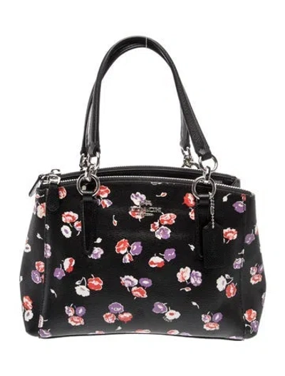 Pre-owned Coach Leather Top Handle Bag In Black