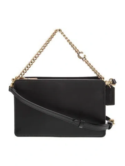 Pre-owned Coach Leather Top Handle Bag In Black