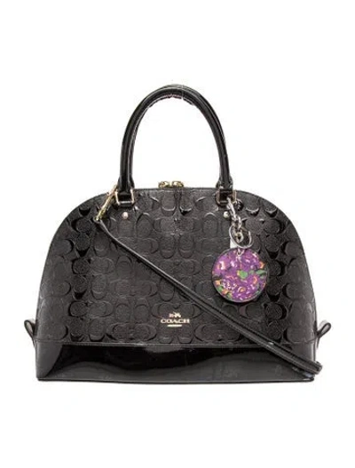 Pre-owned Coach Leather Top Handle Bag In Black