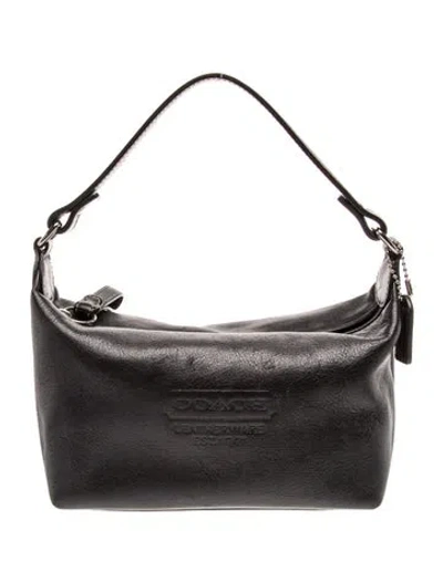 Pre-owned Coach Leather Top Handle Bag In Black