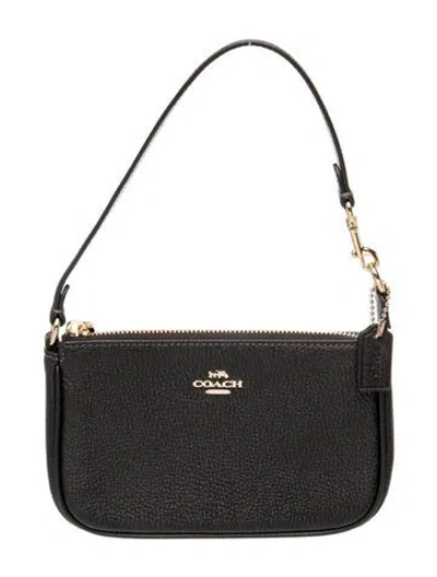 Pre-owned Coach Leather Top Handle Bag In Black