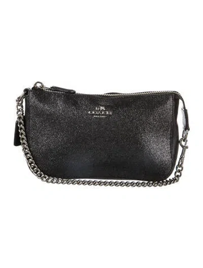 Pre-owned Coach Leather Top Handle Bag In Black