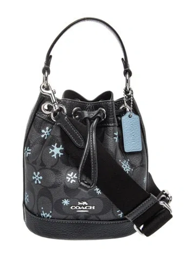 Pre-owned Coach Leather Top Handle Bag In Black
