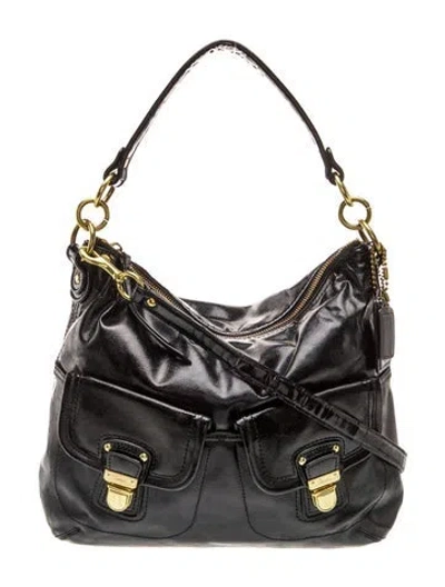 Pre-owned Coach Leather Top Handle Bag In Black