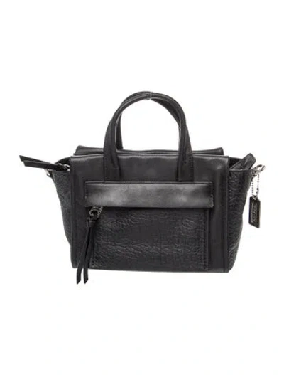 Pre-owned Coach Leather Top Handle Bag In Black