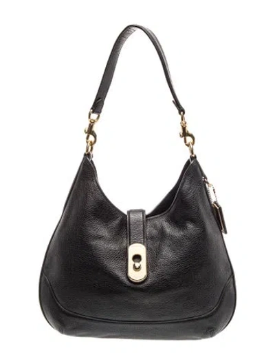 Pre-owned Coach Leather Top Handle Bag In Black