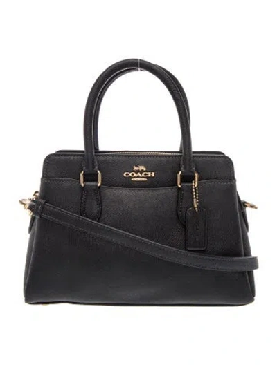 Pre-owned Coach Leather Top Handle Bag In Black