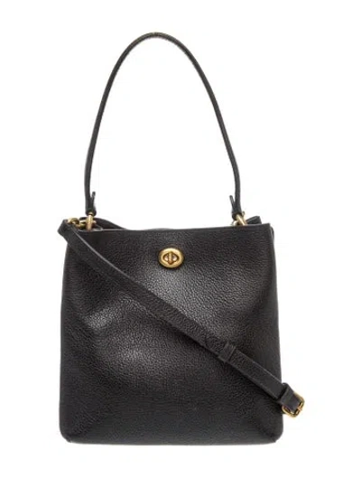 Pre-owned Coach Leather Top Handle Bag In Black