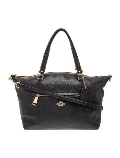 Pre-owned Coach Leather Top Handle Bag In Black