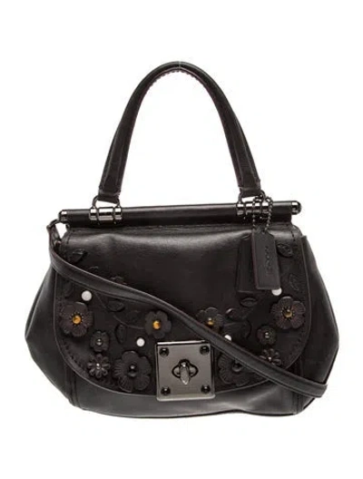 Pre-owned Coach Leather Top Handle Bag In Black