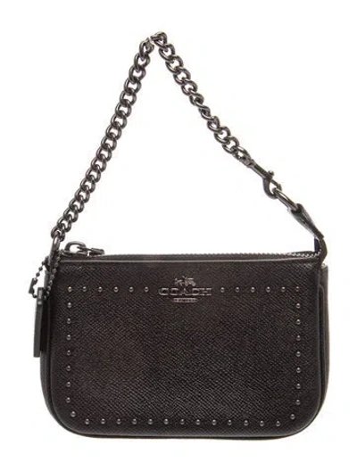 Pre-owned Coach Leather Top Handle Bag In Black