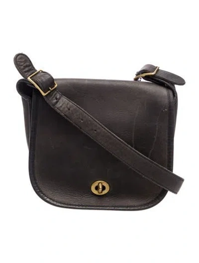 Pre-owned Coach Leather Top Handle Bag In Black
