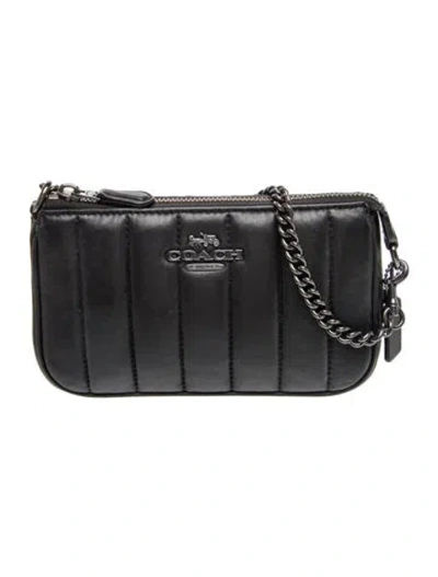 Pre-owned Coach Leather Top Handle Bag In Black