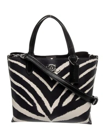 Pre-owned Coach Leather Top Handle Bag In Black