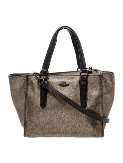 Pre-owned Coach Leather Top Handle Bag In Black