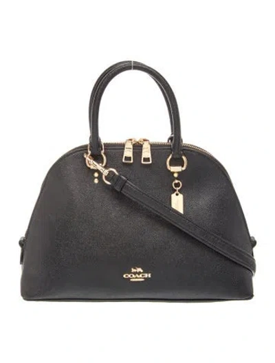 Pre-owned Coach Leather Top Handle Bag In Black