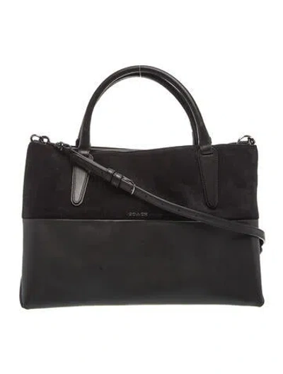 Pre-owned Coach Leather Top Handle Bag In Black