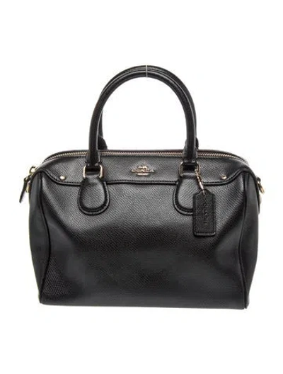 Pre-owned Coach Leather Top Handle Bag In Black