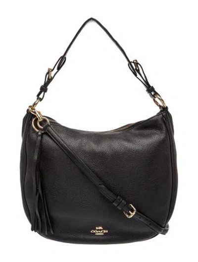 Pre-owned Coach Leather Top Handle Bag In Black